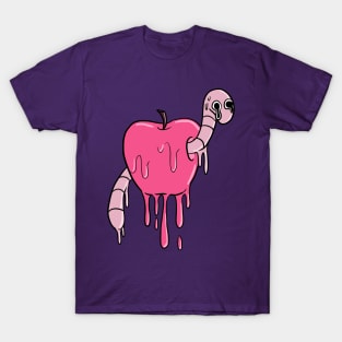 worm in apple melting T-Shirt